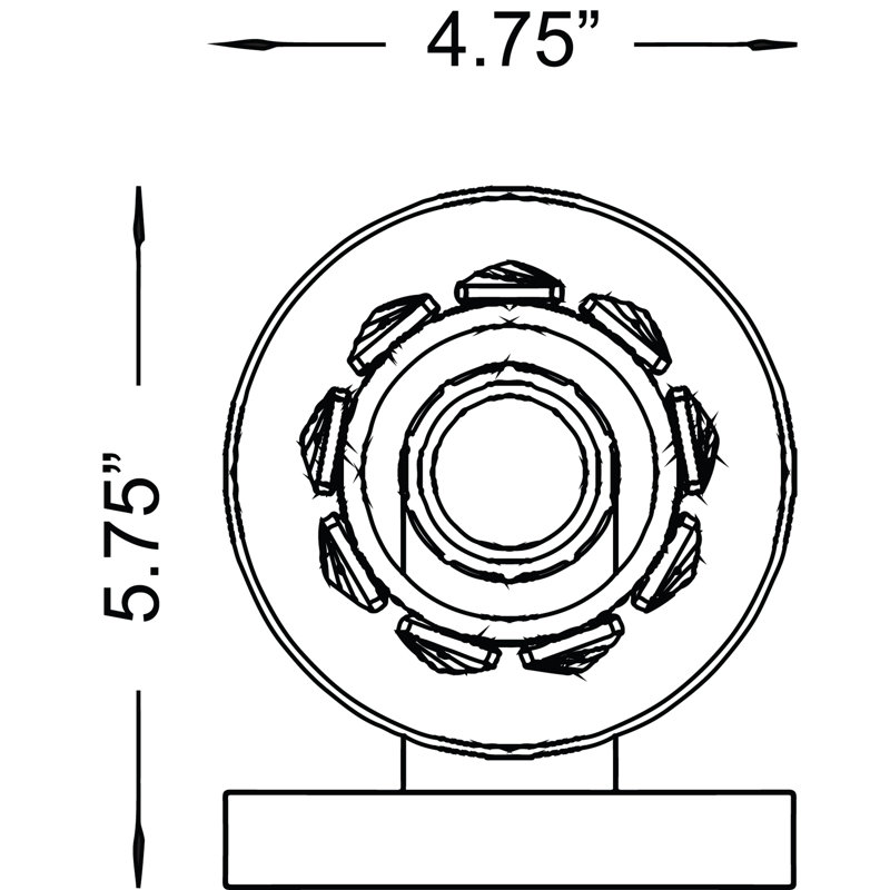 Ararinda - Crystal Vanity - Mirrored Stainless Steel Finish - Clear Crystal with Clear Glass Glass Shade