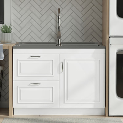 46-Inch Laundry Utility Sink And Cabinet
