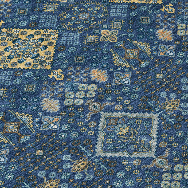 Tapis lavable à la machine intérieur / extérieur ACN2478, Marine, 1 pi 8 po x 2 pi 6 po
