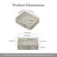 Lavabo de salle de bain rectangulaire en pierre 19,7 po