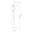 Freestanding Bathtub Faucet W/ Hand Shower, 3 Handles, Blush, Metal, 6.11 In Width, Depth, 43.03 Height, 11.34 Lb - Bathroom Blush Color With Shower , W X D H,