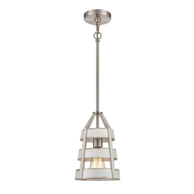 Flemings 7'' Wide 1-Light Mini Pendant - Satin Nickel