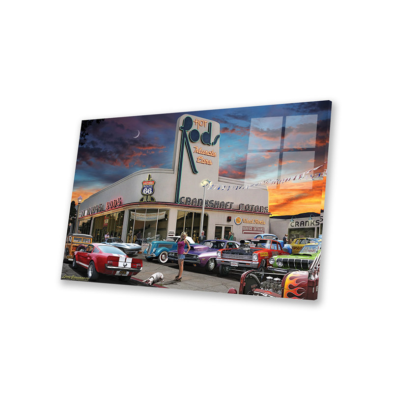 Muscle Car Moteurs, impression sur verre acrylique