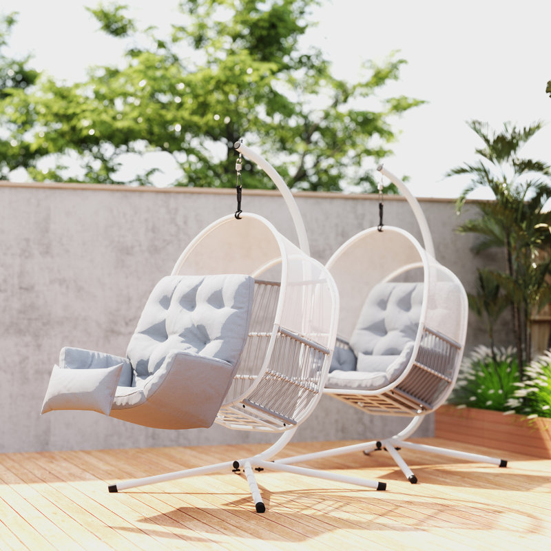 Swing Chair with Stand, Light Grey