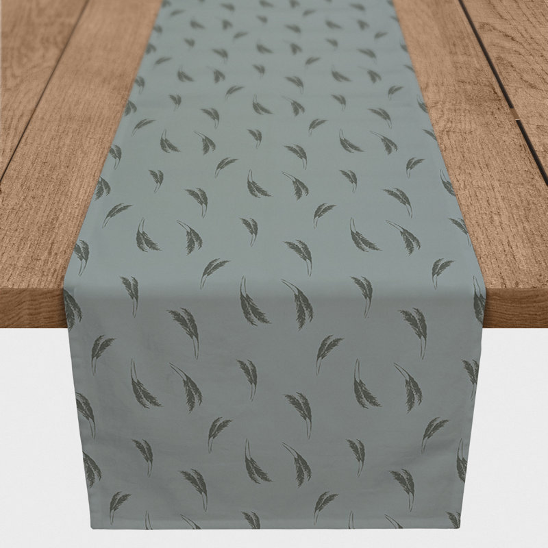 Chemin de table Brezhane, 90 po x 16 po, Bleu