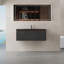 Meuble-lavabo mural flottant avec lavabo à quartz