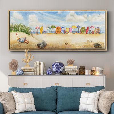 Building Sand Castles- Framed Canvas