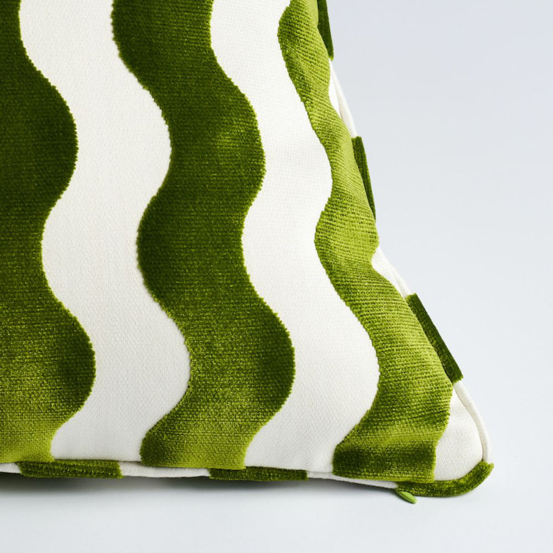 Schumacher x Miles Redd The Wave Pillow, 20" x 20", Sky