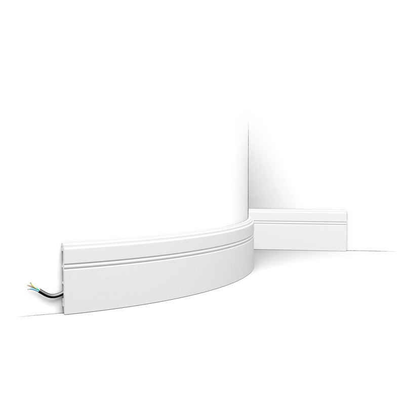 Moulure en polyuréthane souple apprêtée blanche 4-5 / 16 po H x 1/2 po x l 78 po