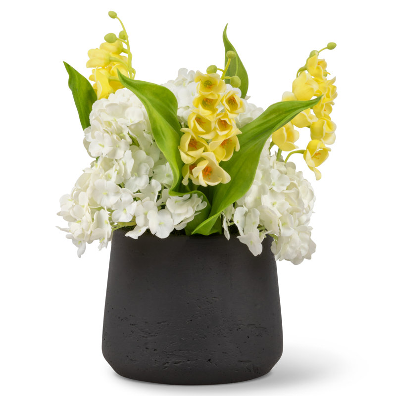 Carina RealTouch Mixed Floral Arrangement, Charcoal