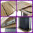 Aged Effect Wood & Black Extendable Dining Table for 6-10 People, 160-200 cm-1847848739
