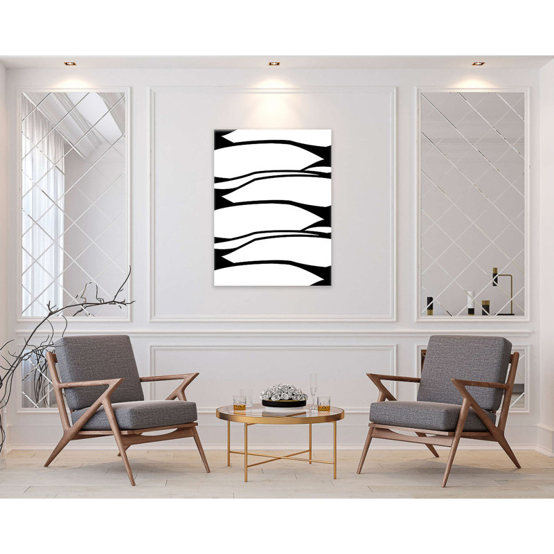 Lames - reproduction sur toile, Toile encadrée flottée blanche, H 24 po x l 18 po x P 1,5 po