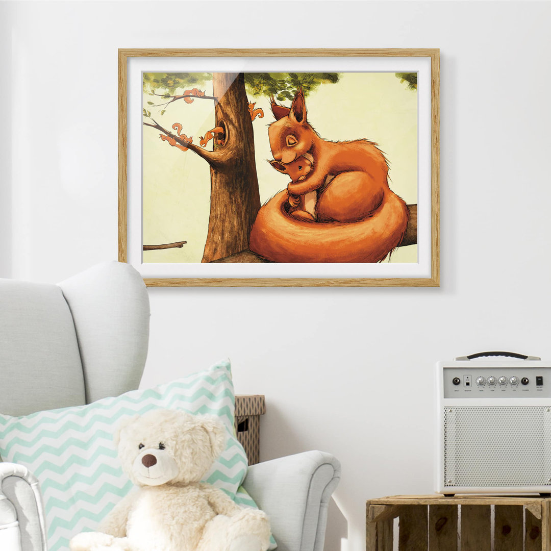 Gerahmtes Poster Squirrel Mother