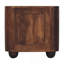 Table de chevet cannelée en bois brun, 2 tiroirs Marlowe