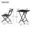Mobilier de bistro jaune à 3 patios - chaises pliantes en métal et table carrée, pour vérandas et tables