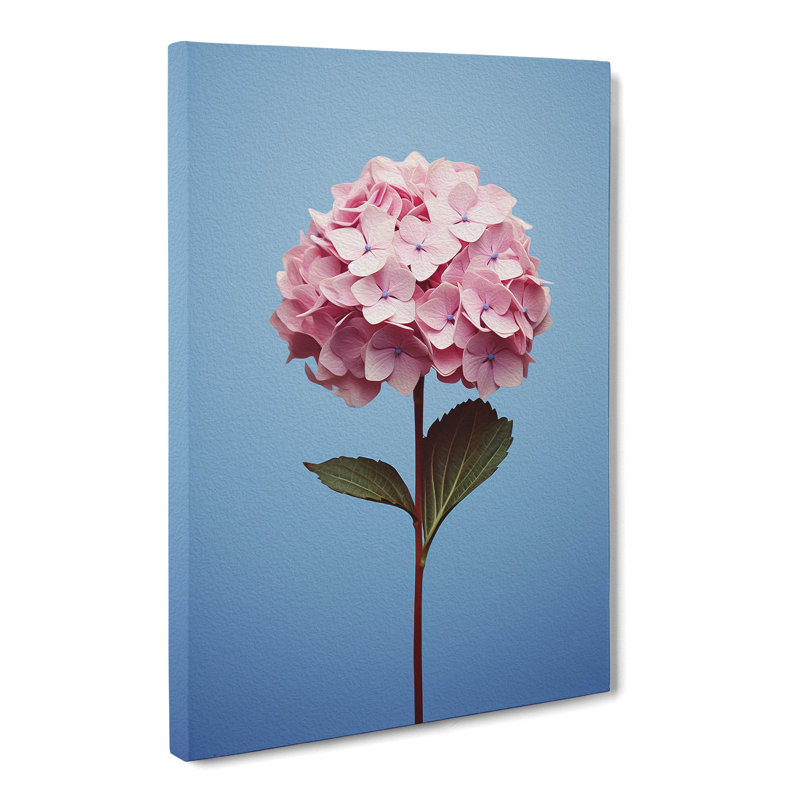 Hydrangea Minimalism Art No.3 - Wrapped Canvas, 76cm H x 50cm W x 3cm D