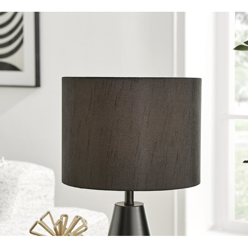 Aura Sleek Standard Table Lamp or Bedside Light (Bulb Included), Black/Gold