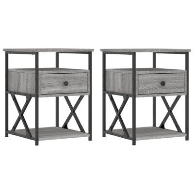 Raimondo 40cm W Iron Bedside Table