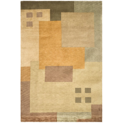 Ventura Hand-Knotted Wool Beige Area Rug