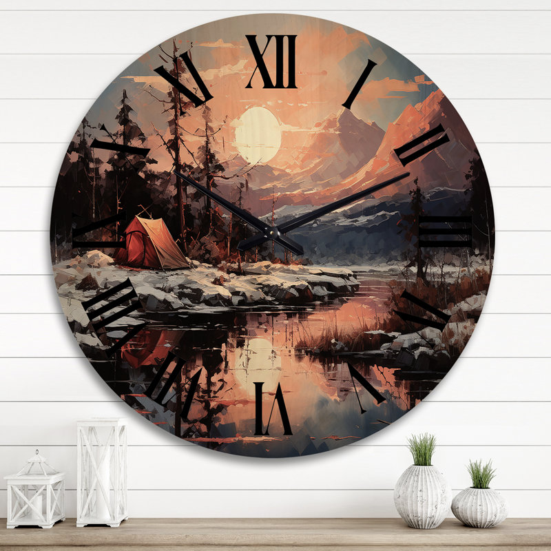 Wicham Solid Wood Wall Clock, Extra Large