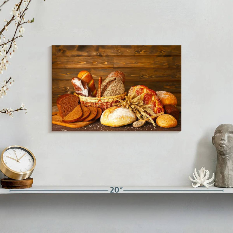 Bread Assortment Canvas Print, 8" H x 12" W x 1" D
