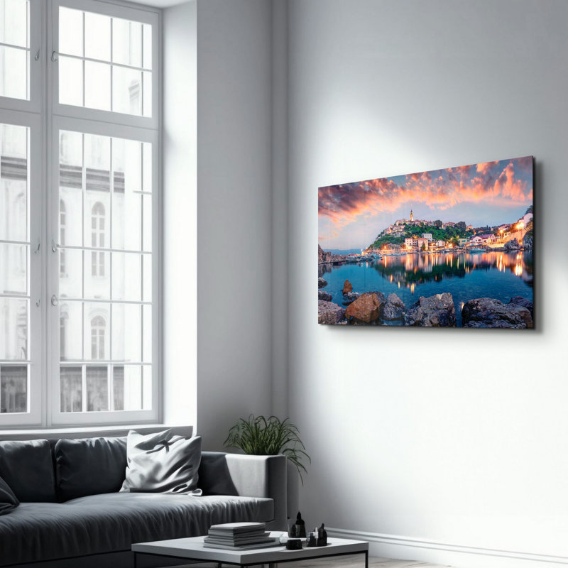 Peinture élégante en verre trempé de 27,6 po x 43,3 po | 100% verre trempé, épaisseur: 0,16 pouce | Œuvre imprimée UV, parfaite pour la décoration intérieure et les intérieurs modernes, des visuels époustouflants pour toute pièce