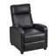 Fauteuil inclinable noir en similicuir