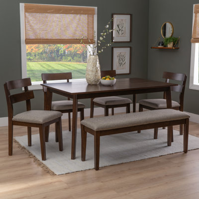 Ginnie 6 - Person Solid Wood Dining Set