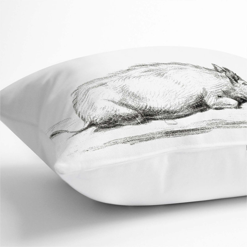 Square Throw Cushion, White, 40cm H x 40cm W x 15cm D