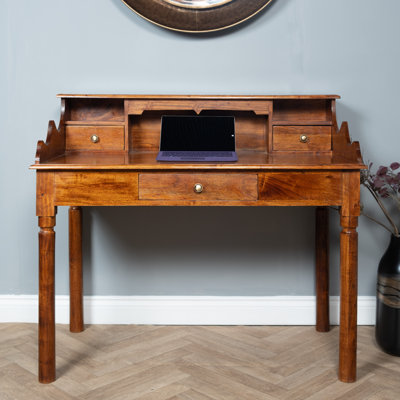 Abegayle Solid Wood Writing Desk