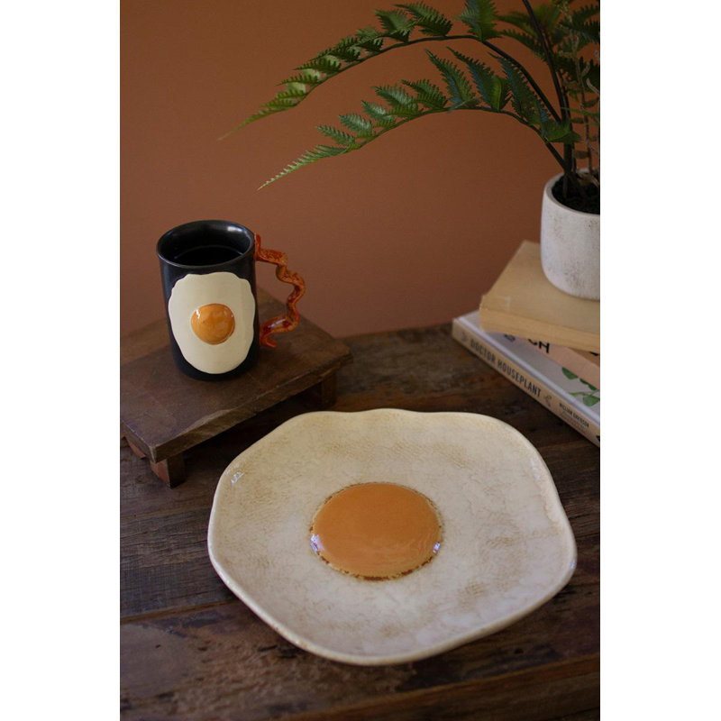 CERAMIC FRIED EGG PLATTER