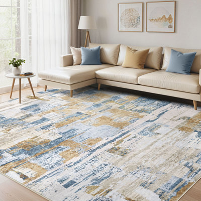 Tapis abstrait à motif abstrait Boho
