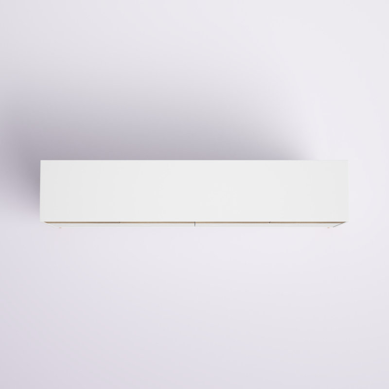 Justus 8 Drawer 77.05" W Double Dresser, Oak/White