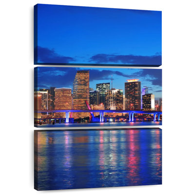 Miami City Night Scene
