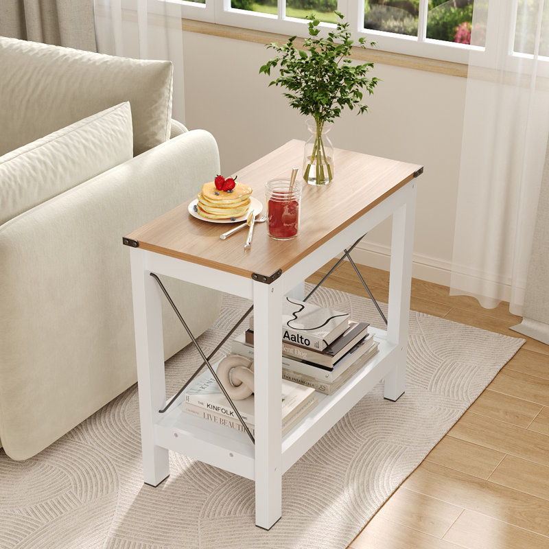 Tray Top End Table, White