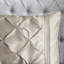Édredon grand 7 pièces Taupe - Design élégant, 1 édredon, 2 taies décoratives, 3 coussins décoratifs, jupe de lit, literie décorative lavable à la machine-119384981-119384988