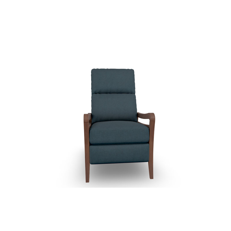Modern High Leg Recliner, Dark Walnut, Midnight