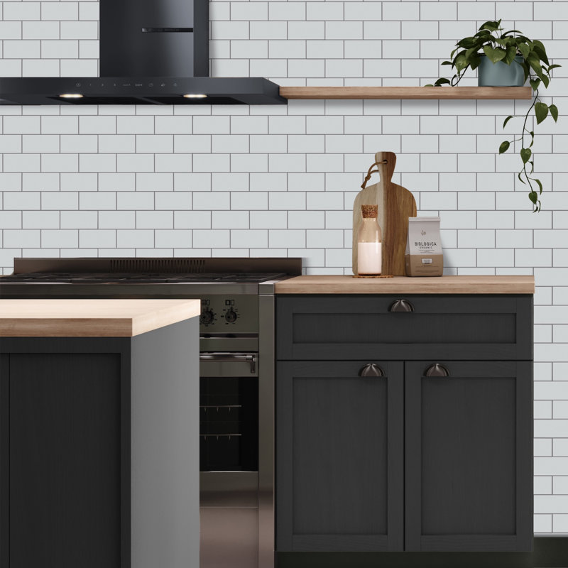 True Story 2'' W x 4'' L Porcelain Throughbody Tile Brick Mosaic Sheet, Light Gray