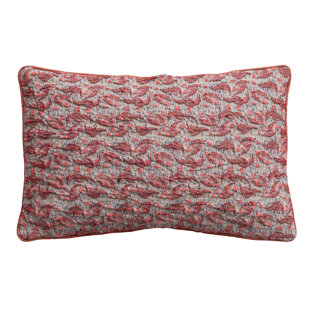 Coussin lombaire tissé avec motif et passepoil