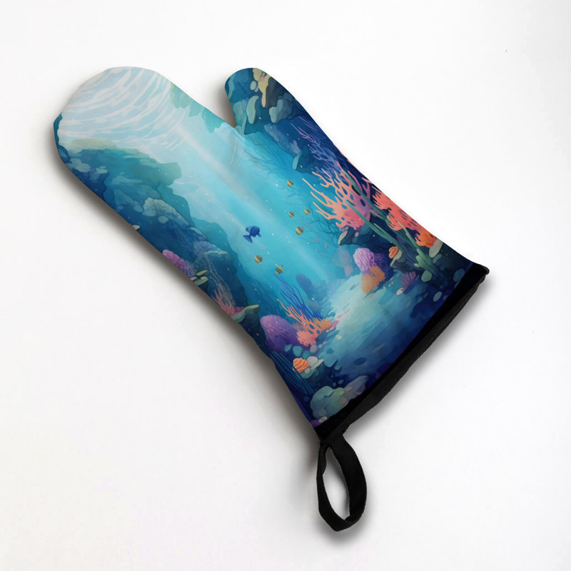 Coral Reef Mystique Oven Mitt Cotton Twill