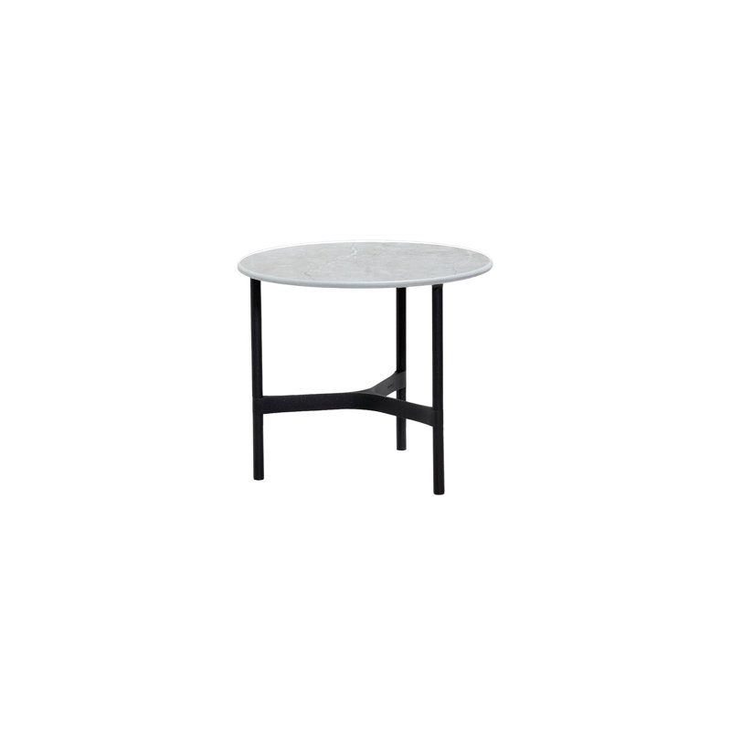 Twist Round Outdoor Coffee Table ,, Lava Gray/Gray, 14.99" H x 17.8" W x 17.8" D