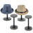 Wood Tabletop 4 Piece Hat Stand Racks