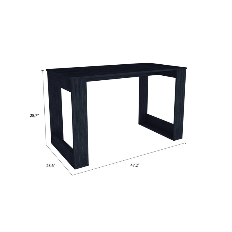 Bureau d'ordinateur rectangulaire