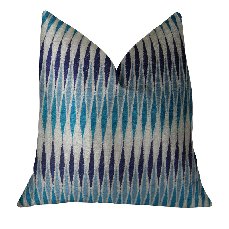 Geometric Reversible Throw Pillow, 12" x 20" x 3" D, Lumbar Pillow