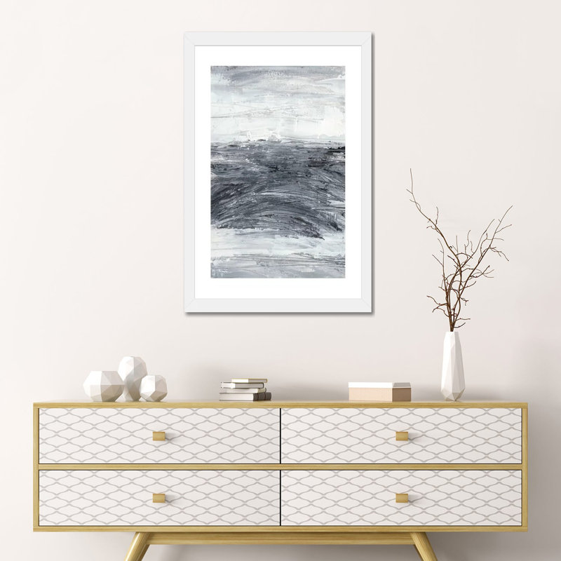 « Conductivité II » par Ethan Harper, reproduction d’art, H 24 po x l 16 po x P 1 po, Papier encadré blanc, Blanc