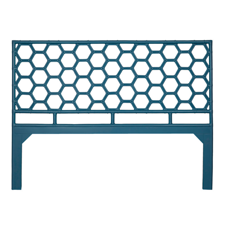 Honeycomb Open-Frame Headboard, Pacific Blue, King