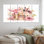 Reproduction d'art sur toile rose - Boho Chic Beauty Make-Up III - Articles de toilette roses - 5 panneaux égaux