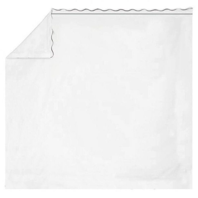 400TC Cotton Scallop Embroidery & Border Cotton 4 Piece Sheet Set Fitted Sheet Fits Upto 16" Deep Pocket, Dark Gray Border