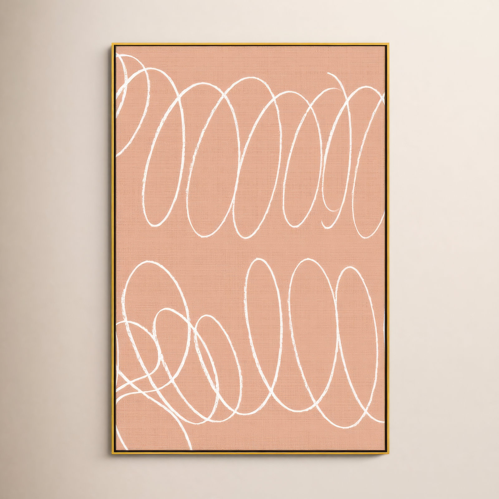 Colin "Winding Lines I" Print, 61.5" H x 41.5" W x 2" D, Gold Framed