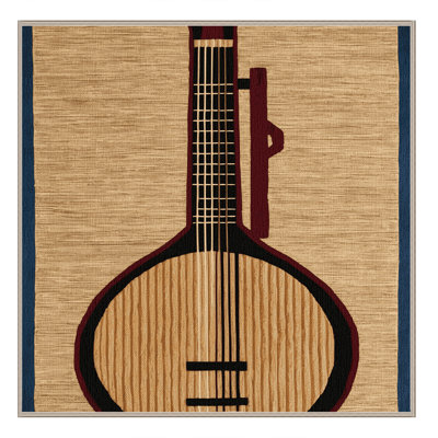 Washable Shamisen Music Area Rug